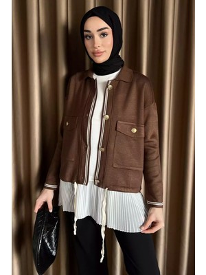 Julude Bisiklet Yaka Sıfır Kol Piliseli Içlik Tunik P-00015351