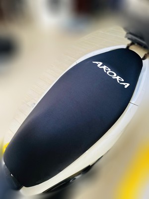 Arora Ar Cappuccıno Siyah Kumaş Motosiklet Sele Kılıfı Logolu Penye Sele Koltuk Kılıfı-A