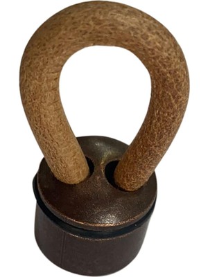 Dizaynaks Deri Düğme İp Kulp Oring Tek Delikli Antik Bakır Taba
