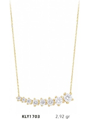 Harem Altın 14 Ayar Sekiz Sırataşlı Kolye KLY1703