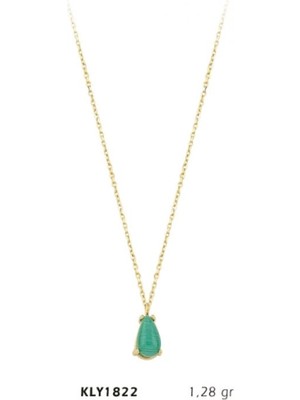 Harem Altın 14 Ayar Altın Damla Taş Kolye KLY1822