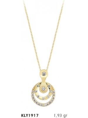 Harem Altın 14 Ayar Altın Çift Halka Kolye KLY1917