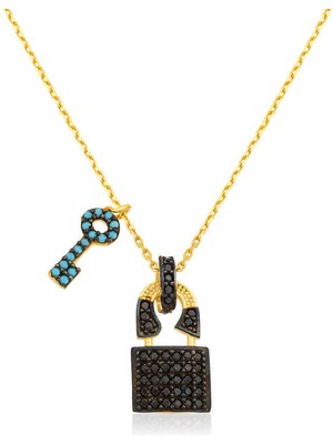 Tesbihayal Gümüş Kalbimin Anahtarı Bayan Kolye