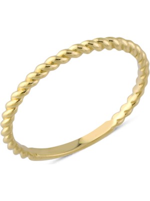 Harem Altın 14 Ayar Altın Taşsız Halat Yüzük YZK151