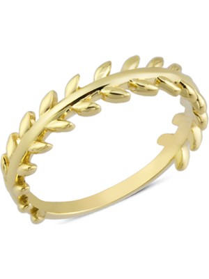 Harem Altın 14 Ayar Altın Taşsız Zeytin Dalı Yüzük YZK189