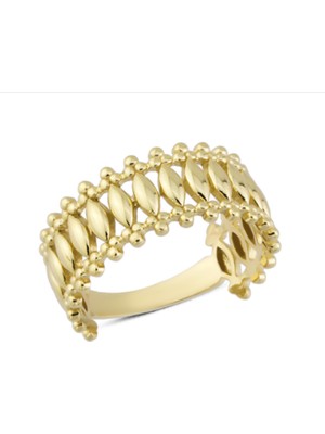 Harem Altın 14 Ayar Altın Markiz Motifli Taşsız Yüzük YZK192