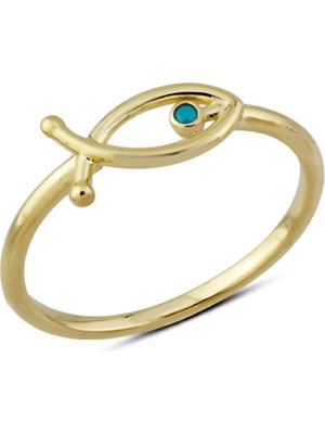 Harem Altın 14 Ayar Altın Balık Model Yüzük YZK186