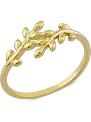 Harem Altın 14 Ayar Altın Taşsız Dal Yüzük YZK162