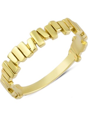 Harem Altın 14 Ayar Altın Taşsız Domino Yüzük YZK203