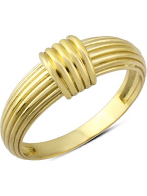 Harem Altın 14 Ayar Altın Taşsız Bağcıklı Yüzük YZK207