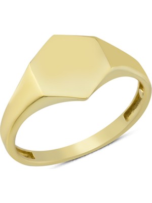 Harem Altın 14 Ayar Altın Altıgen Yüzük YZK243