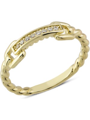 Harem Altın 14 Ayar Altın Halat Kollu Yüzük YZK290