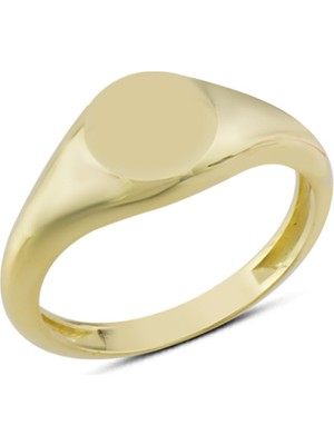 Harem Altın 14 Ayar Taşsız Oval Yüzük YZK291