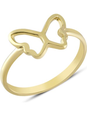 Harem Altın 14 Ayar Altın Taşsız Kelebek Yüzük YZK341