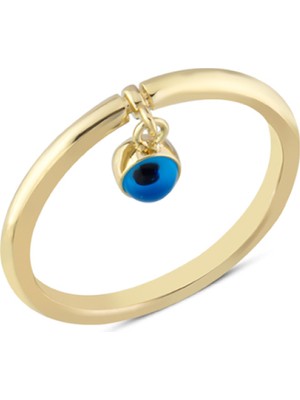 Harem Altın 14 Ayar Altın Sallantılı Göz Boncuğu Yüzük YZK356