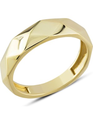 Harem Altın 14 Ayar Altın Taşsız Piramit Yüzük YZK314