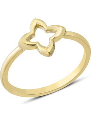 Harem Altın 14 Ayar Altın Taşsız Çiçek Model Yüzük YZK389