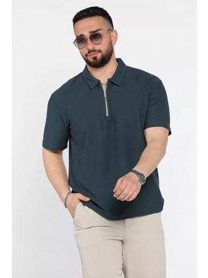 Mishar İtalia Erkek Polo Yaka Yarım Fermuarlı Tişört P-00015980