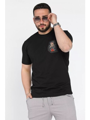 Mishar İtalia Bisiklet Yaka Yazı Baskılı Erkek Tişört P-00015955