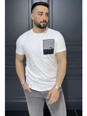 Mishar İtalia Baskılı Bisiklet Yaka Erkek Tişört P-00015986