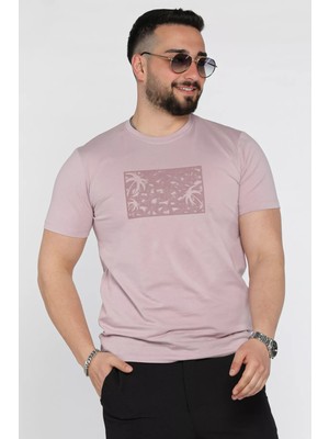 Mishar İtalia Erkek Bisiklet Yaka Baskılı Tişört P-00015990