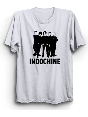 Indochine, Silhouette, Rock Metal Müzik Grubu Unisex %100 Pamuk Tişört