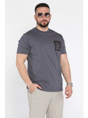 Mishar İtalia Erkek Bisiklet Yaka Baskılı Tişört P-00015842