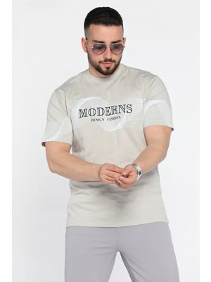 Mishar İtalia Erkek Bisiklet Yaka Baskılı Tişört P-00015836