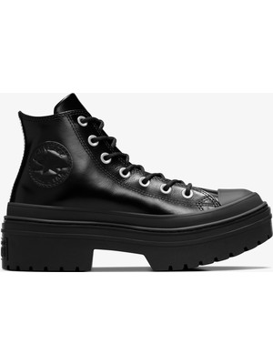 Converse Chuck Taylor All Star Lugged Heel Kadın Siyah Deri Platform Bot.001
