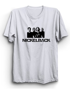 Nickelback, Silhouette, Rock Metal Müzik Grubu Unisex %100 Pamuk Tişört