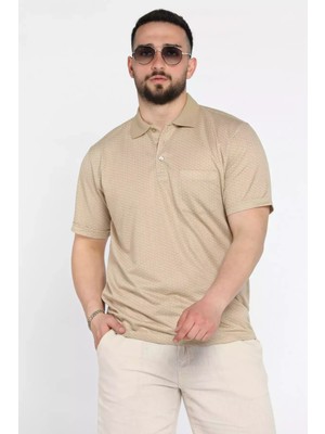 Mishar İtalia Erkek Tek Cepli Polo Yaka Desenli Tişört P-00015572