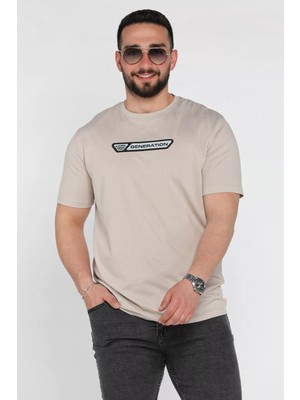 Mishar İtalia Erkek Ön Baskılı Bisiklet Yaka Tişört P-00015560