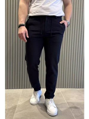 Mishar İtalia Erkek Bel Lastikli Bağcıklı Jogger Pantolon P-00015488