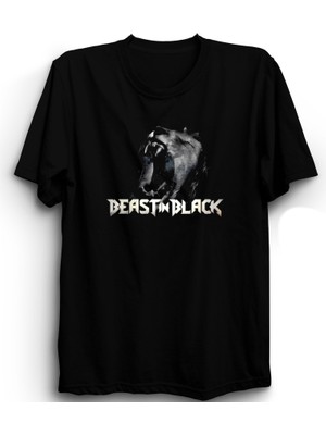 Beast In Black, Roaring Lion, Rock Metal Müzik Grubu Unisex %100 Pamuk Tişört