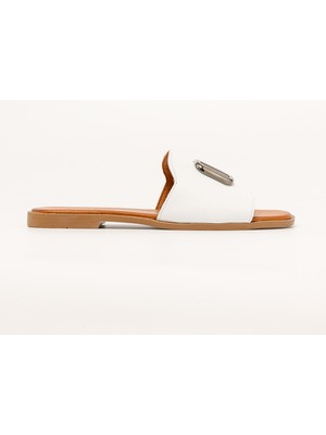 Kadın Terlik MAR-25Y-072-1020 John May Beyaz