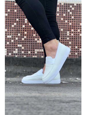 WG061 Beyaz Triko Babet Erkek Casual Ayakkabı