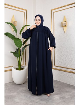 Nevayla Moda Ön ve Arka Robalı Ferace - Siyah / F0142