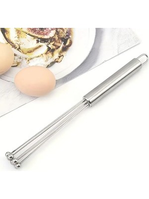 Nesil Ayarlanabilir Paslanmaz Çelik Metal Boncuk Top Uçlu Yumurta Çırpıcı Sos Karıştırıcı