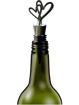 Çift Kalpli Yeniden Kullanılabilir Dekoratif Yağ Içecek ve Şarap Şişesi Tıpası