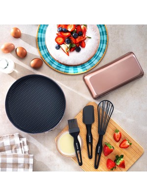 Mcreative Ariana Kek Kalıbı+Pasta Seti 5 Parça-Rosegold