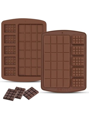 Mcreative Çikolata Kalıbı Silikon Kalıp Çikolata Sabun Kokulu Taş Epoksi Kalıbı Mum Buz Silikon Kalıbı Kahverengi ECMELNM202