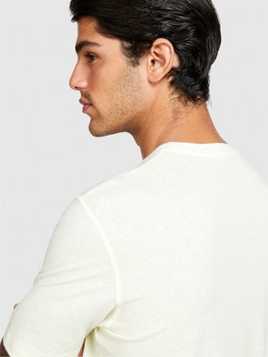 Keten Karışımlı Normal Kesim Bisiklet Yaka T-Shirt Erkek 2V3 T-Shirt - 324P3IYCS103T