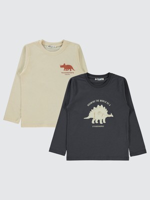 Civil Boys Erkek Çocuk 2'li Sweatshirt 5-13 Yaş Antrasit