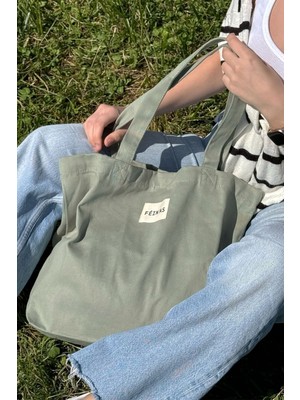 Gabardin Bez Çanta - Mat Su Yeşili (Mıknatıs Çıt -  Pamuk Gabardin)