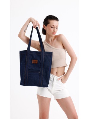 H0005 Mavi Kot Model 2 Bölmeli Kadın Spor Kadın Kol Ve Omuz Çantası U:40 E:40