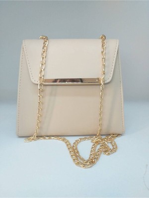 Teknotrust Kadın Bej Zincir Askılı Çanta