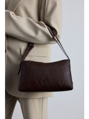 Prizma Form Deri Çanta Acı Kahve