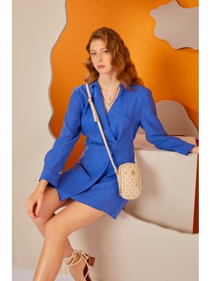 Bej Monogram Kadın Omuz Çantası 05PO22Y1556