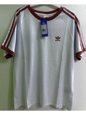 Adidas  IA4846 Tshirt Bordo  Çizgili