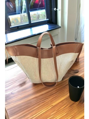 Kadın Özel Üretim Pinterest Taba Detaylı  El Ve Omuz Çantası